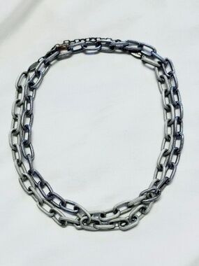 Sabika Convertible Ombré Long Chain Necklace Gunmetal Gray